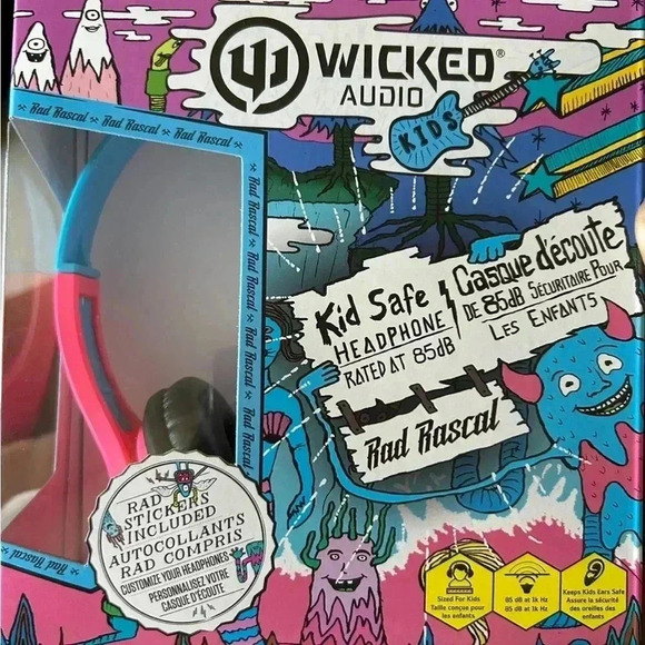 ✨Host Pick✨ BNIB Wicked Audio Wireless Kids Bluetooth Headset w Microphone Pink - Picture 2 of 6